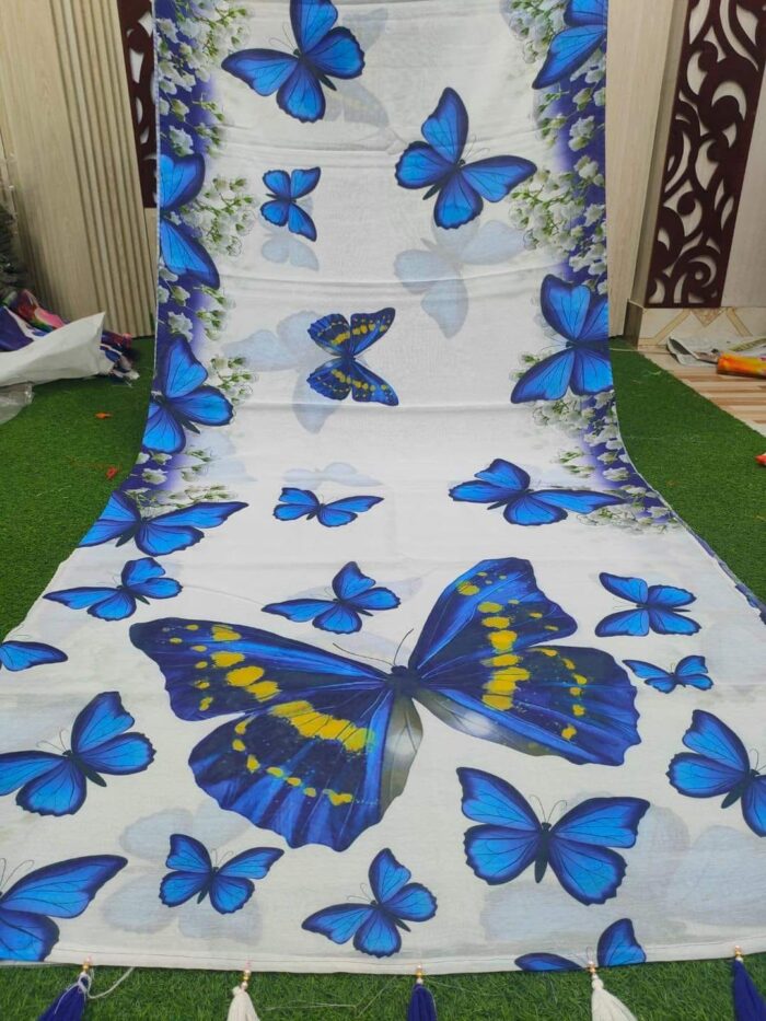 চান্দুরি সিল্ক Butterfly শাড়ি - Image 4